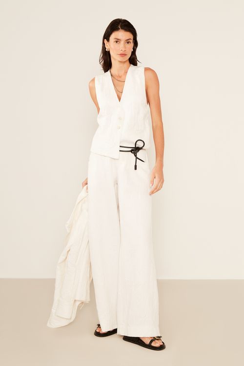 Colete Sarja Irregular - Off White