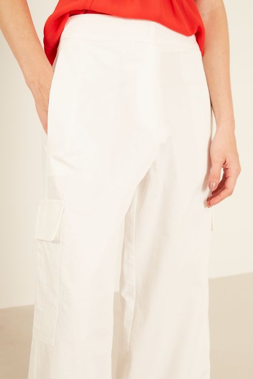 Calça Alfaiataria Cargo - Off White