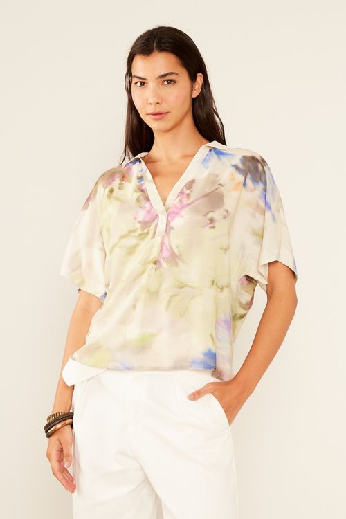 Blusa Gola Estampa Vic - Est Vic