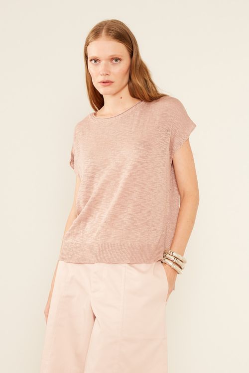 Blusa Tricot Flame - Rosa Sublime