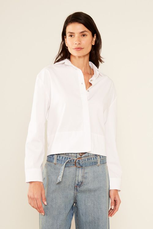 Camisa Casual Tricoline - Branco