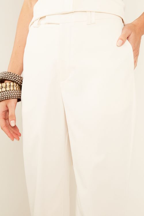 Calça Alfaiataria Passante - Off White