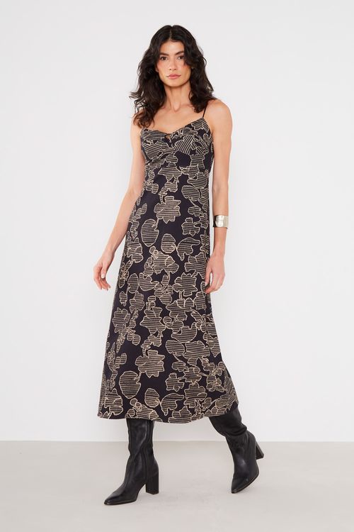 Vestido Midi Estampa Petúnia - Est Petunia
