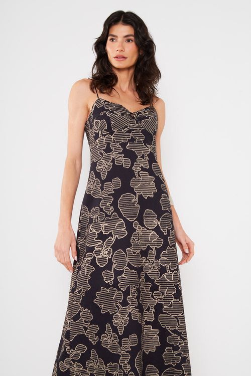 Vestido Midi Estampa Petúnia - Est Petunia