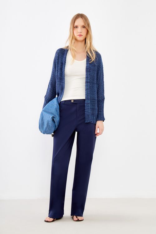 Casaco Tricot Correntes - Azul Dark