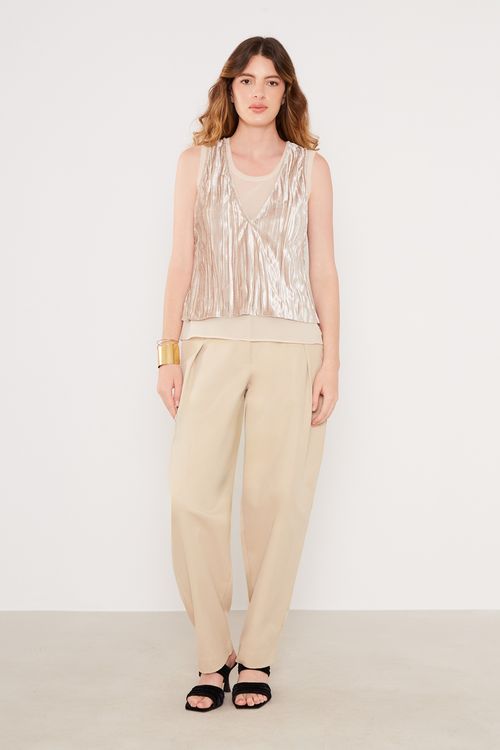 Blusa Malha Veludo Nut - Off Dark