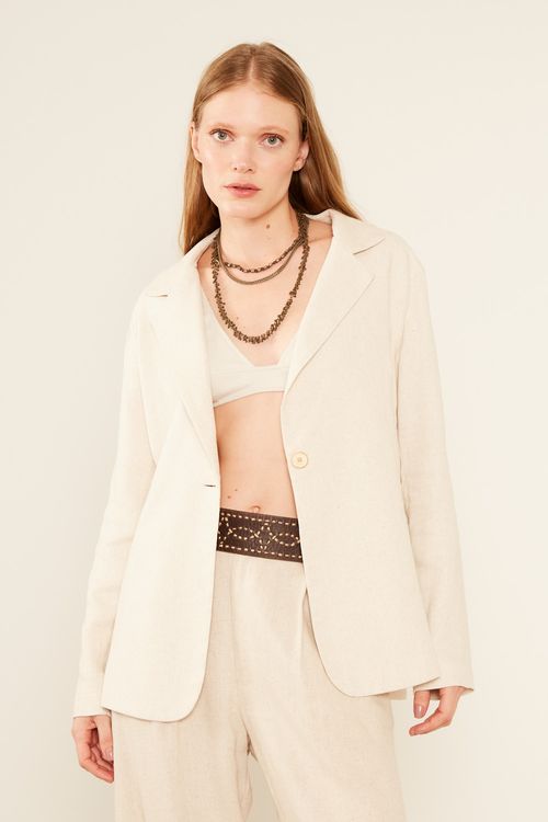 Blazer Casual Linho - Cru