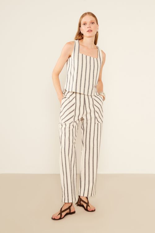 Calça Casual Listrada - Listrado