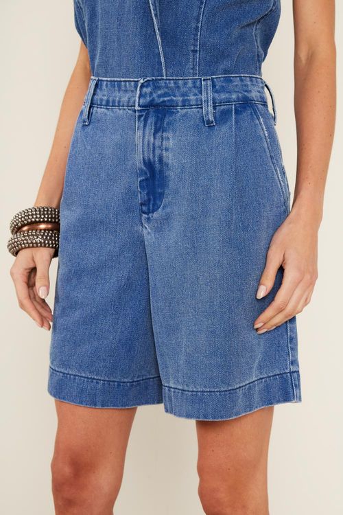 Bermuda Jeans Alfaiataria - Jeans