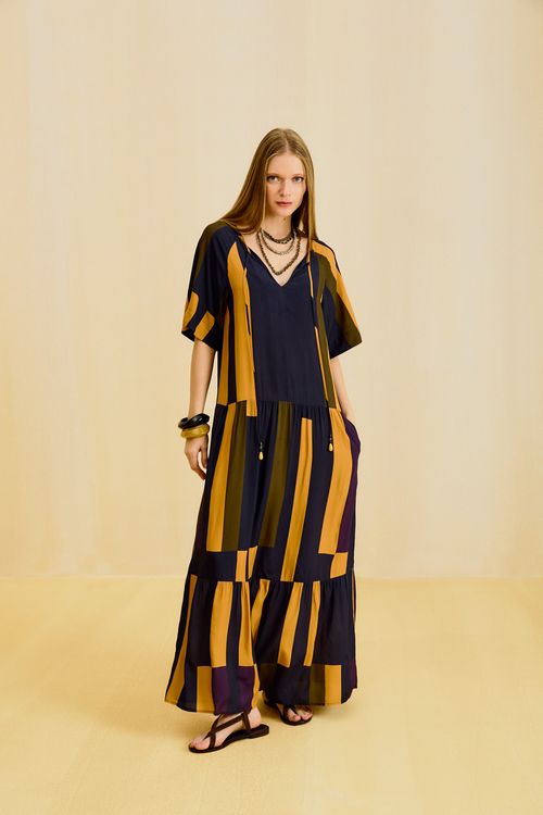 Vestido Manga Estampa Rita - Est Rita