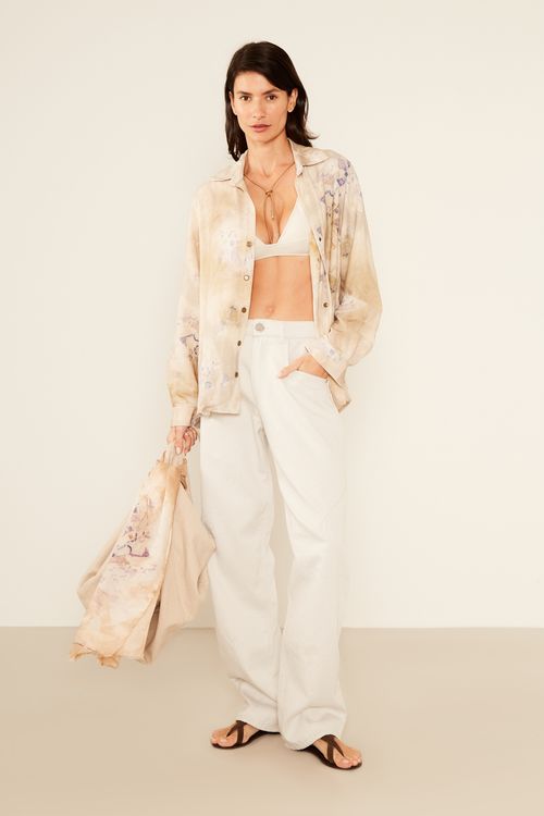 Calça Sarja Pences - Cru