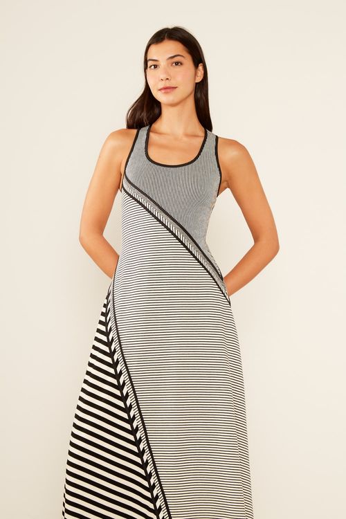 Vestido Malha Stripe - Listra Pb