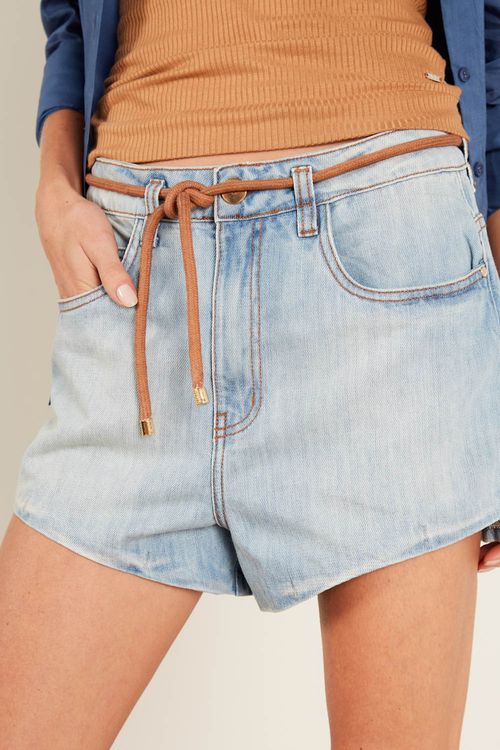 Short Jeans Cadarço - Jeans