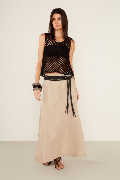 Regata Tricot Textura - Preto