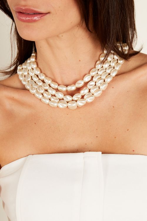 Maxi Colar Pérolas - Dourado