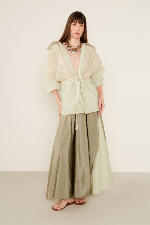 Jaqueta Organza Oversized - Acqua