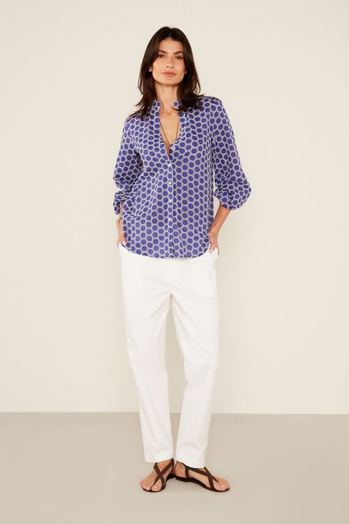 Calça Sarja Bolso Faca - Branco