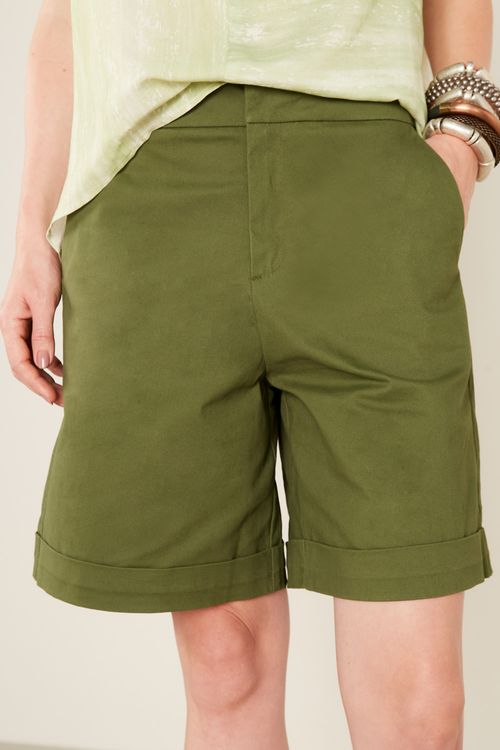 Bermuda Sarja Ilhós - Verde Folha