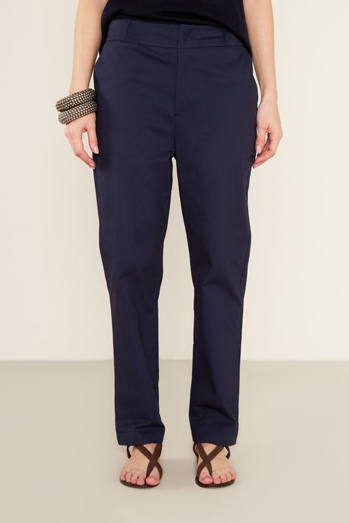 Calça Sarja Bolso Faca - Azul Marinho