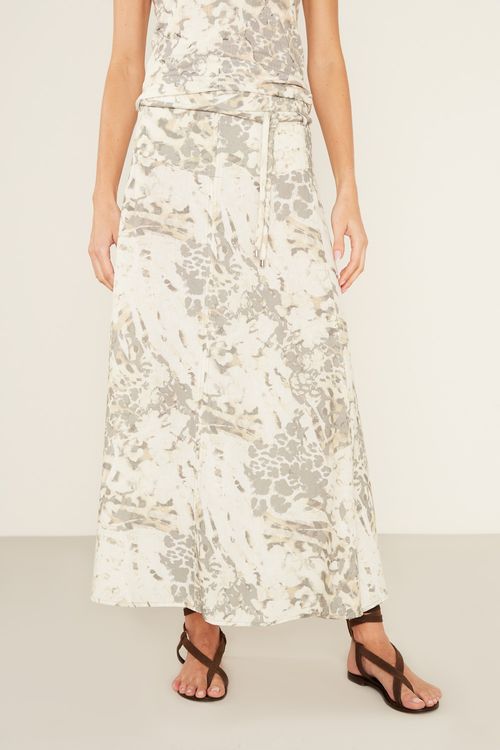Saia Midi Estampa Amanda - Est Amanda