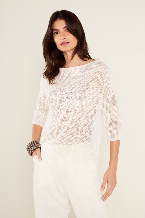 T-Shirt Tricot Tule - Off White