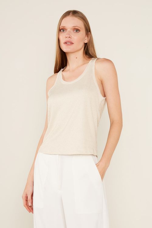 Regata Malha Lurex - Sand