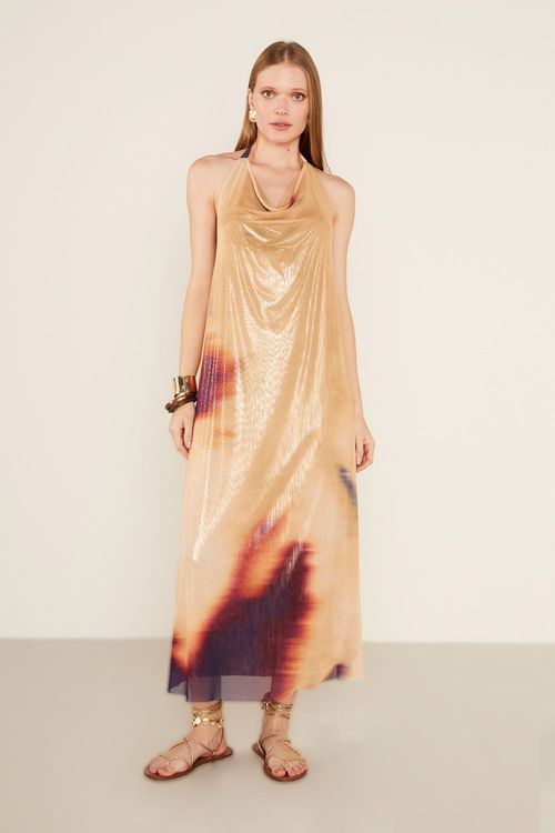 Vestido Tule Estampa New Rita - Est New Rita