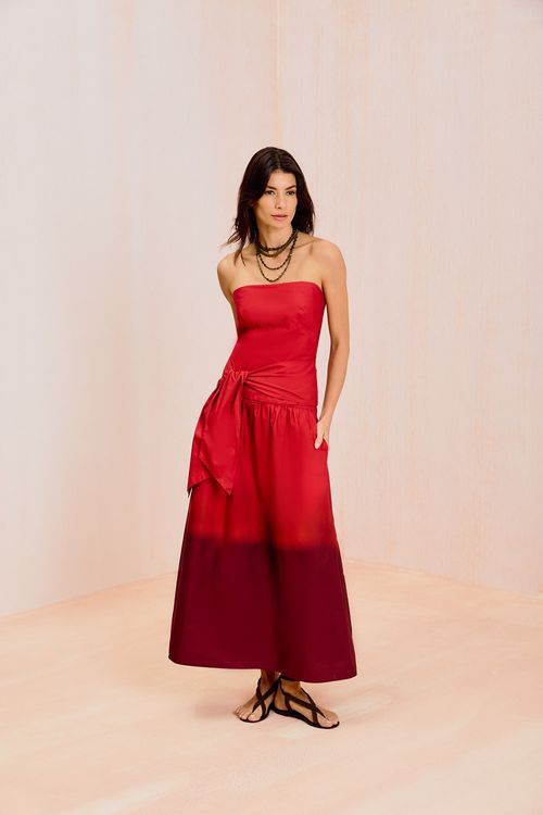 Saia Midi Estampa Scarlet - Est Scarlet