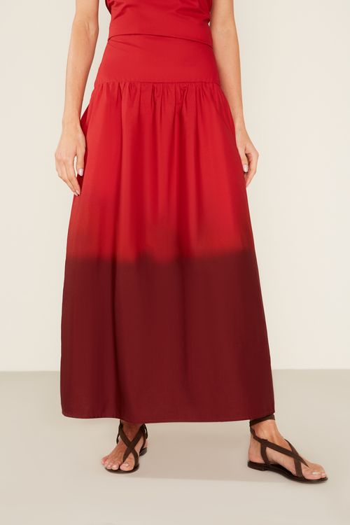 Saia Midi Estampa Scarlet - Est Scarlet