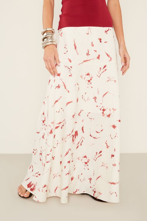 Saia Midi Estampa Sandra - Est Sandra