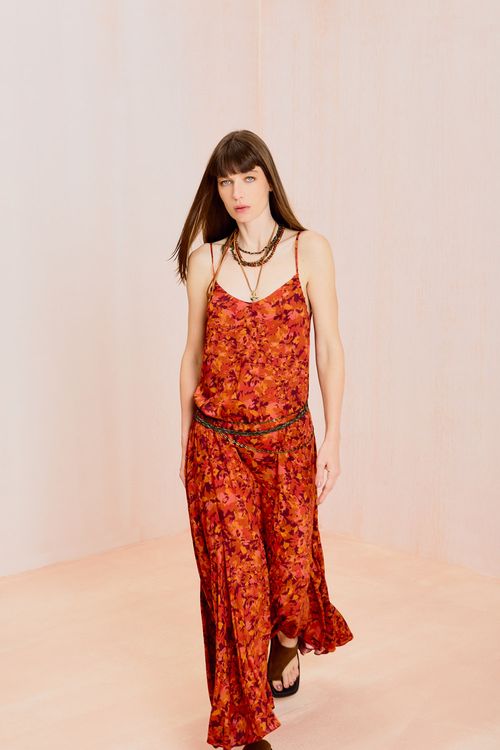 Vestido Longo Estampa Rosana - Est Rosana