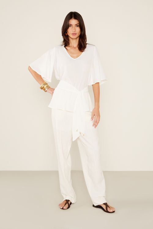 Calça Alfaiataria Básica - Off White