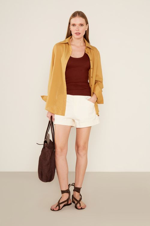 Short Sarja Alfaiataria - Off White