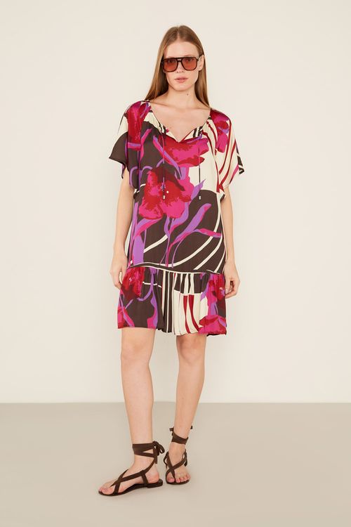 Vestido Curto Estampa Rita - Est Bianca
