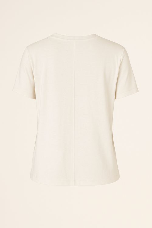 Blusa Malha Decote v - Off White