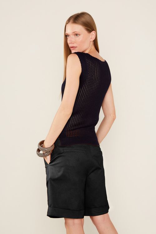 Bermuda Sarja Ilhós - Preto