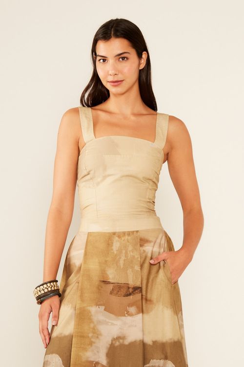 Top Abstrato Estampa Rocha - Est Abstrato Rocha