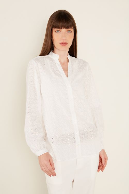 Camisa Bordado Mumbai - Off White