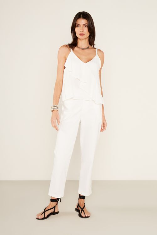 Blusa Casual Assimétrica - Off White