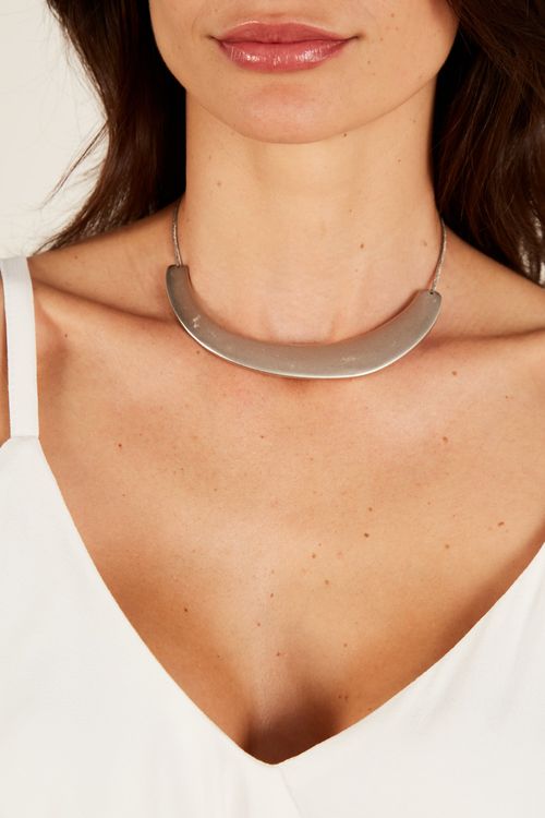 Colar Chapa Metal - Dourado