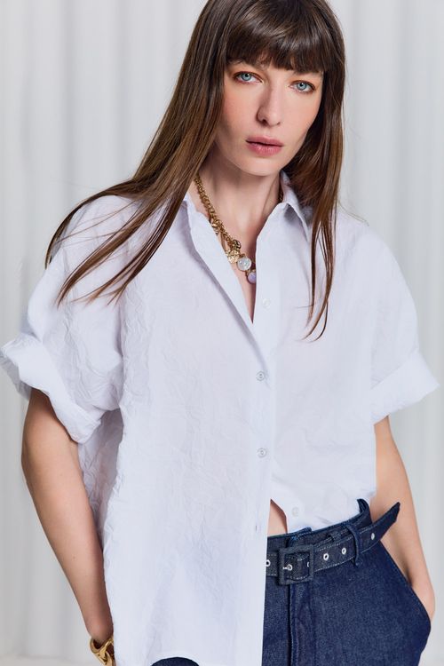 Camisa Casual Botões - Branco