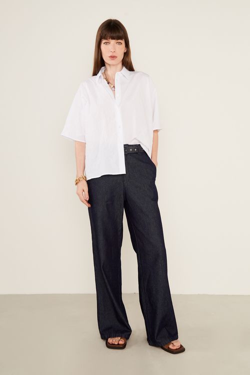Camisa Casual Botões - Branco