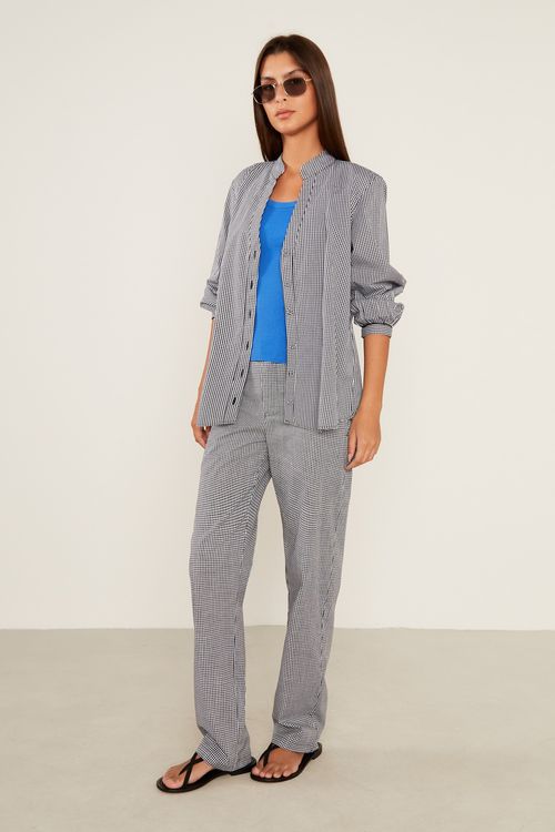 Camisa Casual Xadrez Botões - Xadrez