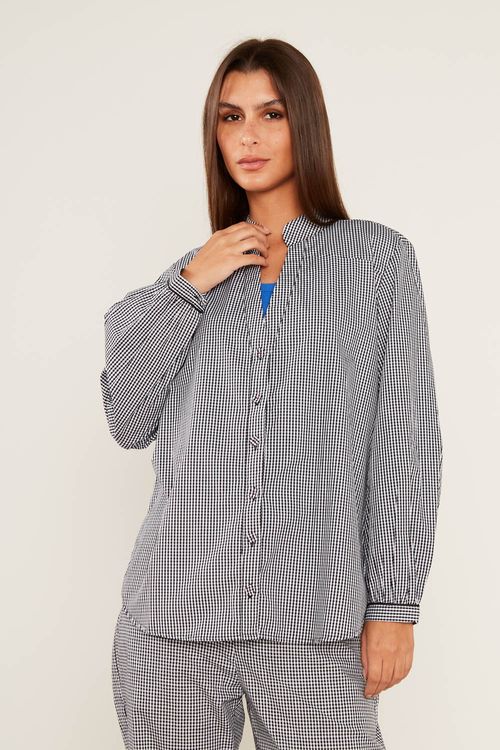 Camisa Casual Xadrez Botões - Xadrez