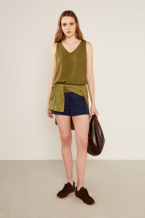 Blusa Decote v Recorte - Manjericao