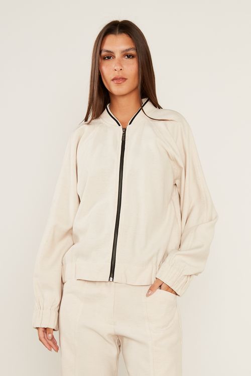 Bomber Casual Linen - Cru