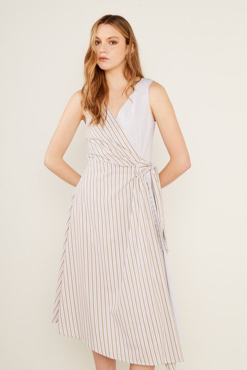 Vestido Casual Mix Listra - Listrado