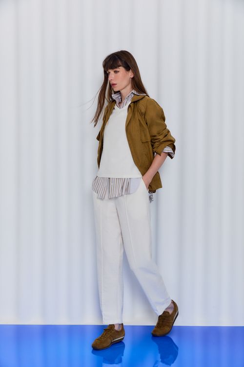 Calça Malha Texturizada - Off White