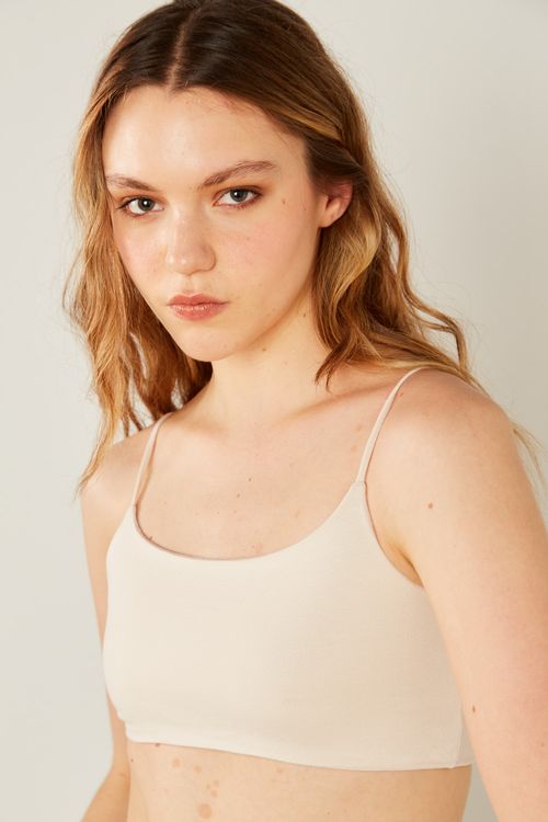 Top Malha Basic - Off White