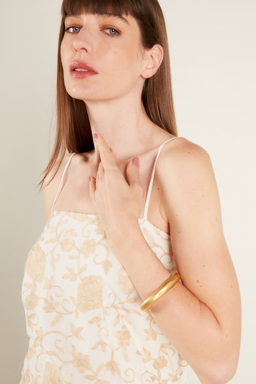 Bracelete Metal Orgânico - Dourado